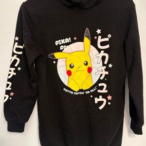 Pokemon Black Hoodie with Yellow Pikachu